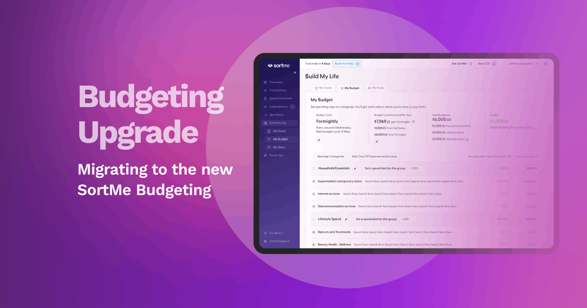 Budgeting v3, essentials and lifestyle living apart